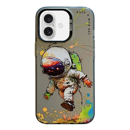 Coque Série de peinture à l'huile à motif animal PC + TPU Phone Case (astronaute)
