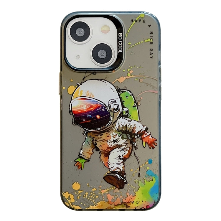 Coque Série de peinture à l'huile à motif animal PC + TPU Phone Case (astronaute)