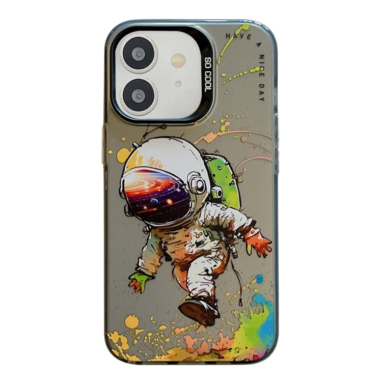 Coque Série de peinture à l'huile à motif animal PC + TPU Phone Case (astronaute)