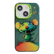 Coque Série de peinture à l'huile à motif animal PC + TPU Phone Case (Happy Mouse)