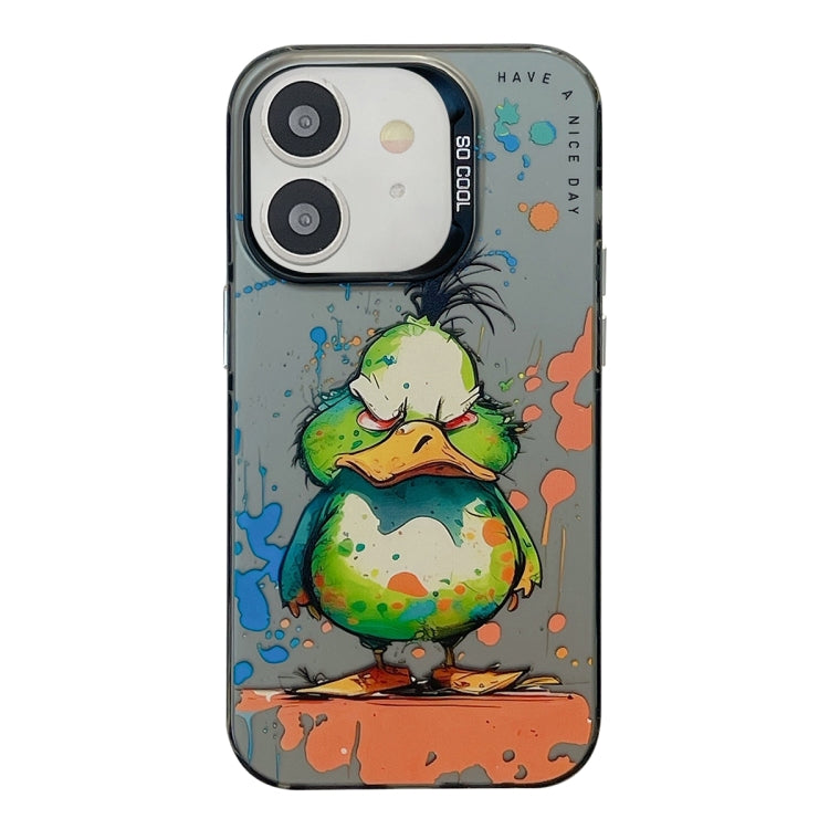Coque Série de peinture à l'huile à motif animal PC + TPU Phone Case (Wrath Duck)