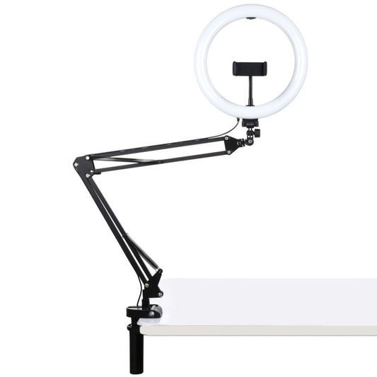 Lumière + Support de Bras de Bureau USB 3 Modes Dimmable Double Température de Couleur LED
Vlogging Selfie Photographie Vidéo Lumières avec
Pince de Téléphone (Noir) - Wakeshopes