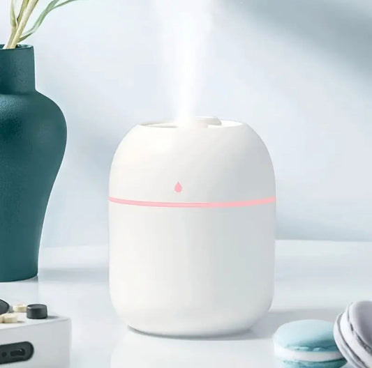 Mini-humidificateur - Diffuseur de brume fraîche parfumée pour la voiture, la chambre - Capacité de 220 ml - 2 modes de brume - Fonctionnement silencieux, cadeau de Noël - Wakeshopes