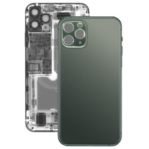 Panneau en verre du couvercle de la batterie arrière pour iPhone 11 Pro (vert) - Wakeshopes