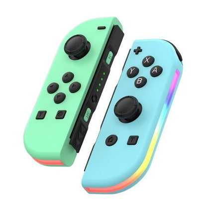 Poignée gauche et droite de jeu avec lumières
RVB, sensation de corps, manette de jeu Bluetooth pour Switch/Switch OLED/Switch Pro/Switch Lite/ Switch Joycon (vert bleu ) - Wakeshopes