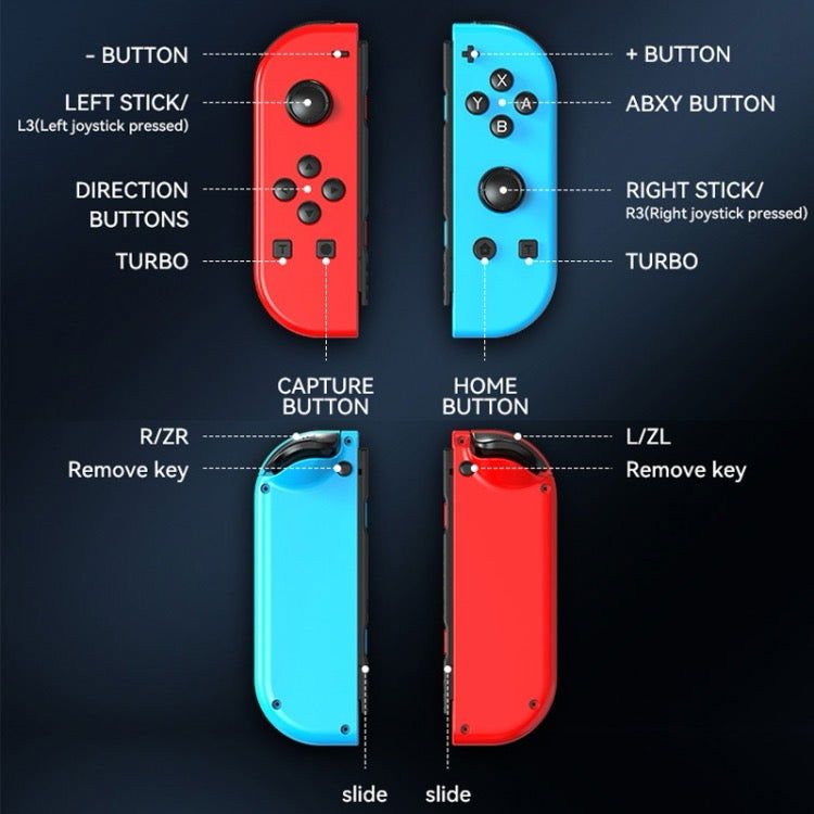 Poignée gauche et droite de jeu avec lumières
RVB, sensation de corps, manette de jeu Bluetooth pour Switch/Switch OLED/Switch Pro/Switch Lite/ Switch Joycon (vert bleu ) - Wakeshopes