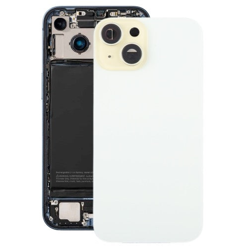 Pour iPhone 15 Plus vitre arrière de batterie en verre avec couvercle d'objectif d'appareil photo avec logo - Wakeshopes