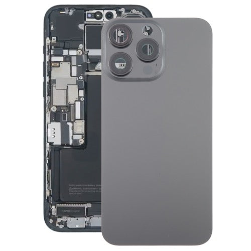 Pour iPhone 15 Pro Max vitre arrière de la batterie en verre avec couvercle d'objectif d'appareil photo - Wakeshopes