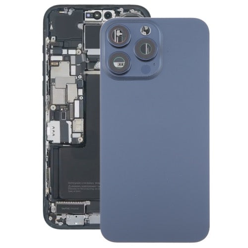 Pour iPhone 15 Pro Max vitre arrière de la batterie en verre avec couvercle d'objectif d'appareil photo - Wakeshopes