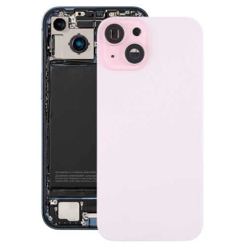 Pour iPhone 15 vitre arrière de la batterie avec couvercle d'objectif d'appareil photo + aimant MagSafe - Wakeshopes