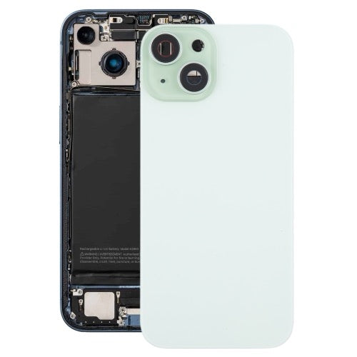 Pour iPhone 15 vitre arrière de la batterie avec couvercle d'objectif d'appareil photo + aimant MagSafe - Wakeshopes