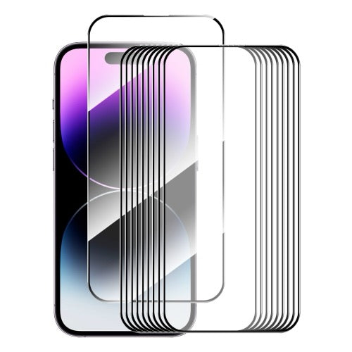 Pour iPhone 16 10pcs Film de verre trempé à haute teneur en aluminium-silicium à colle complète - Wakeshopes