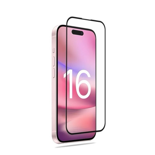 Pour iPhone 16 2.5D Film en verre trempé à couverture complète avec colle complète - Wakeshopes