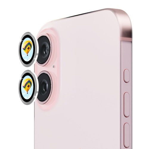 Pour iPhone 16  2 pièces 
Hat-Prince 9H Film de verre trempé pour objectif de caméra arrière - Wakeshopes