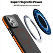Pour iPhone 16 Magsafe Étui de téléphone à film d'objectif bicolore avec support de pliage d'objectif (bleu) - Wakeshopes