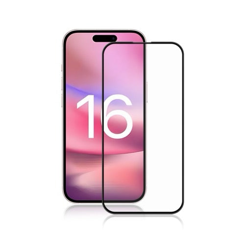 Pour iPhone 16 Plus 2.5D Film en verre trempé à couverture complète avec colle complète - Wakeshopes