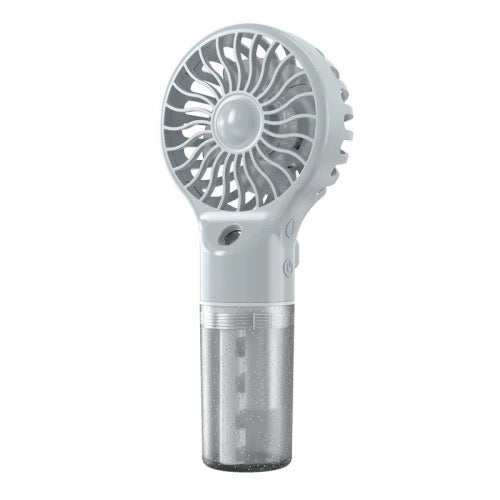 Ventilateur électrique portatif d'hydratation de ventilateur de brumisation tenu dans la main rechargeable par USB (gris) - Wakeshopes