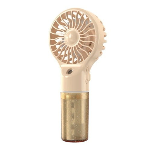 Ventilateur électrique portatif d'hydratation de ventilateur de brumisation tenu dans la main rechargeable par USB (jaune) - Wakeshopes