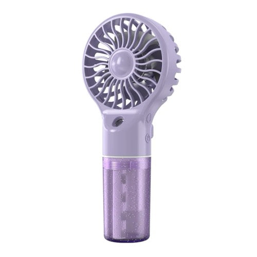Ventilateur électrique portatif d'hydratation de ventilateur de brumisation tenu dans la main rechargeable par USB (violet) - Wakeshopes